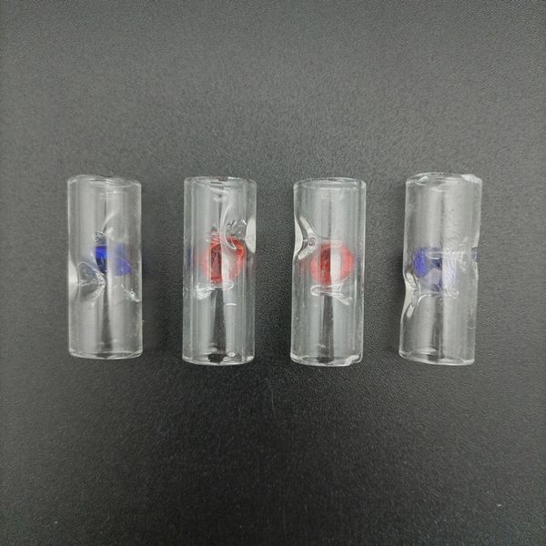 DHL Glass Filter Tip One Hitter Smoking Mini Pipe 1.2inch Longitud OD 12mm Cigarette Tobacco Dry Herb Holder Tube