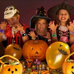DHL Halloween Slap armbanden voor kinderen armbanden pompoen actie speelgoed figuren spook dierenprint ambacht