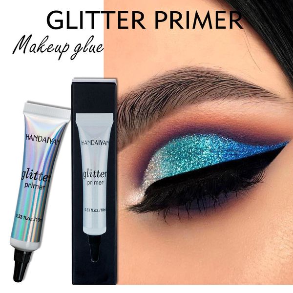 DHL HANDAIYAN Glitter Primer Sequined Eye Makeup Cream Lentejuelas a prueba de agua Sombra de ojos Pegamento Cosméticos coreanos Corrector Base