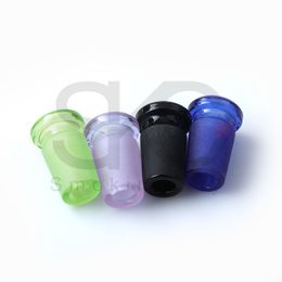 DHL!!! Narguilés 10mm Femelle à 14mm Mâle Coloré Mini Adaptateur en Verre pour Quartz Banger Verre Eau Bongs Dab Rigs