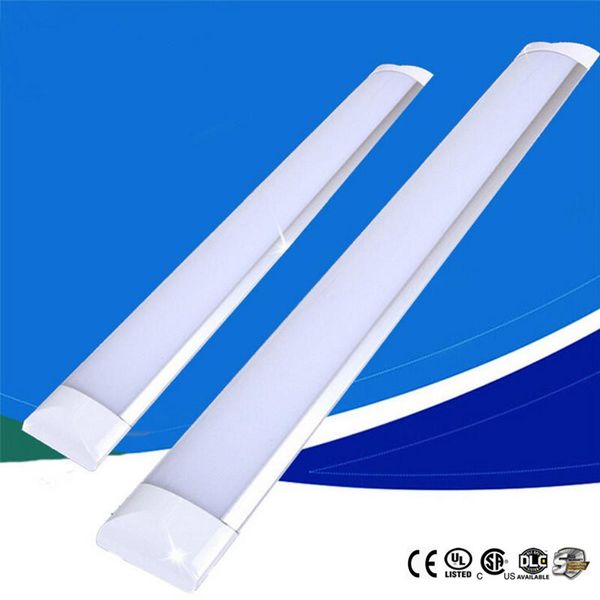 Nouveaux tubes à double rangée montés en surface LED Batten Lights 2FT 4FT T8 Luminaire Purification LED Tube de lumière tri-preuve 20W 40W AC 110-240V