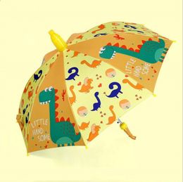DHL Kids Paraplu's Rain Gear Dieren Print Polyester Sunny Rainy Paraplu Opknoping Langhendel Rechte Paraplu Kind Regentand