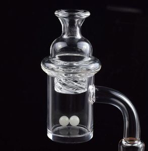 DHL Dernier Top Plat 10mm 14mm 18mm Quartz Banger Nail Avec Verre UFO Cyclone Spinning Carb Cap Terp Perle pour Dab Rig Bong