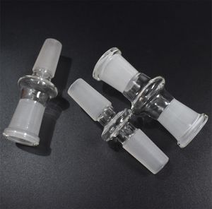 DHL Último adaptador de vidrio Cachimbas 14-14 mm 18-18 mm macho 14-18 mm hembra bong adaptador para tuberías de agua de plataforma petrolera