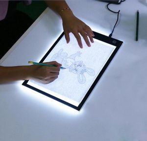 DHL LED Tablette graphique écrite peinture de boîte lumineuse Boîte de traçage des coussinets de copie numérique Tablette artcraft A4 Copie Table LED Board 3334356
