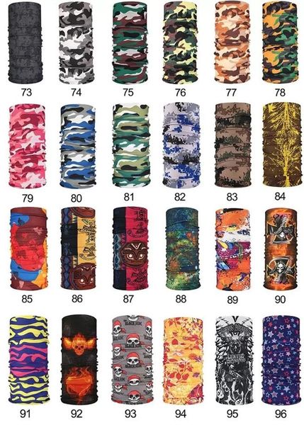 DHL Magic Scarves Camo 3D imprimé Masque facial Bouche Couverture Écharpe Bandanas pour les festivals en plein air Sports Pêche Running bandeaux pour hommes femmes B0608z13