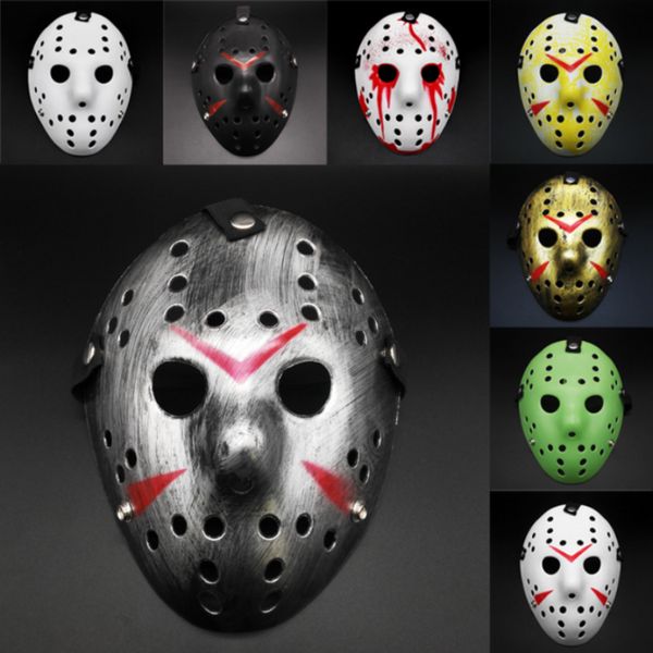 DHL Mascarade Masques Jason Voorhees Masque Vendredi 13 Horror Movie Hockey Effrayant Halloween Costume Cosplay Plastic Party FY2931