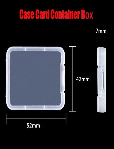 Dhl Memory Card Boîte Boîte de protection pour SD SDHC MMC XD CF Boîte de récipient de carte de baisse blanc transparent 7605192