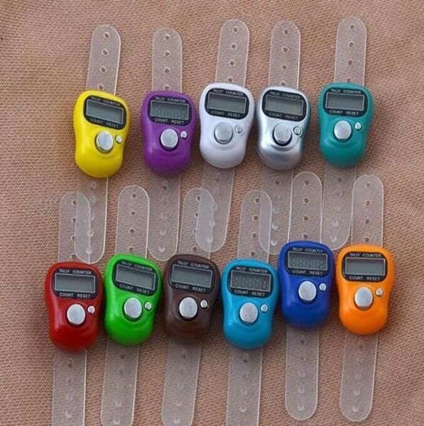 DHL Mini main tenir bande compteur de comptage LCD écran numérique bague de doigt électronique compte de tête Tasbeeh Tasbih6791633