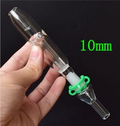 Kit DHL Mini Nectar Collector con 14mm 18mm Punta in titanio Nail Quartz Tip piattaforme petrolifere Tubo di vetro nettare Tubi di acqua concentrati