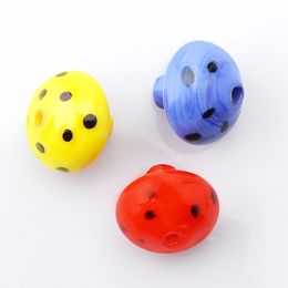 DHL !!! Mushroon Glass Carb Caps 30mmOD Jaune Rouge Bleu Verre Bubble Caps Heady Carb Caps Pour Quartz Banger Nails Verre Eau Bongs Rigs