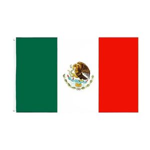 DHL MX MEX Mexicanos Drapeau mexicain du Mexique Usine directe en gros Prêt à expédier 3x5 Fts 90x150cm P1128