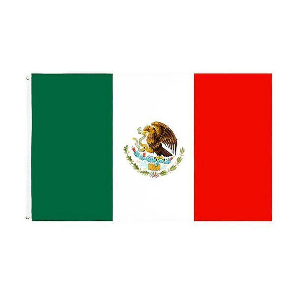 DHL MX MEX Mexicanos drapeau mexicain du mexique 3x5 pieds 90x150cm décors de bannière de jardin de maison sxa23
