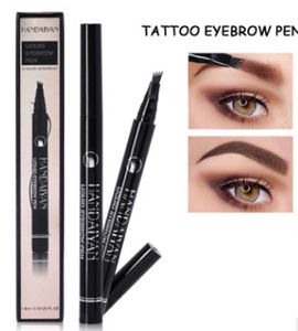 DHL gratuit nouveau maquillage HANDAIYAN stylo à sourcils liquide à 4 têtes 5 couleurs rehausseur de sourcils étanche