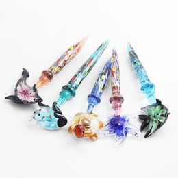 DHL !! Nieuwste 5 styles Dieren Glas Dabber Tool Glass Wax Dabber en Wax Oil Rigs DAB Tools voor Enail Kits Quartz Banger Nails