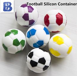 DHL NonStick Football Wax Containers Siliconen Box 8ml Silicon Container Food Grade Jars DAB Tool Storage Jar 2018 World Cup
