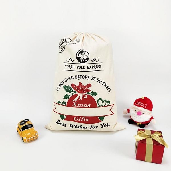 DHL Party Décoration camionnette arbre Noël sacs Élément de Noël Pur coton faisceau bouche bonbons poche Tiktok gyqqqqqqqq
