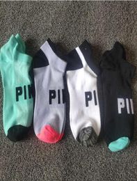 Dhl Pink Black Choches Coton Adult Cotton Courts courtes Chaussettes Sports Basketball Soccer Adolescents Cheerleader New Syle Girls Sock avec 4898734
