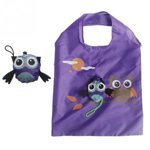 DHL portable forme de hibou drôle Halloween Festival resuable fourre-tout voyage sac à bandoulière pliant sac à provisions sacs réutilisables organisation de stockage