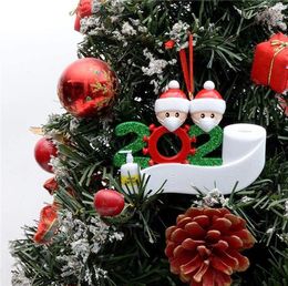 DHL Quarantine Christmas Anniversaires Party Decoration Cadeau Produit personnalisé Famille de 234567 Ornement Pandemic Social 9073678