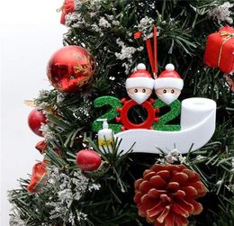 DHL Quarantine Christmas Anniversaires Party Decoration Cadeau Produit personnalisé Famille de 234567 Ornement Pandemic Social 2015903