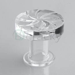 DHL!!! Quartz Sculpture Spinner Cap 32mmOD Heady UFO Quartz Carb Cap Pour 20mm 25mm 30mm Plat Top Quartz Banger Nails Verre Bongs D'eau