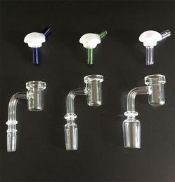 DHL Quartz Nail avec Carb Cap 2IN1 Quartz Banger Nail 10mm / 14mm / 18mm femelle mâle bol joint réel 100% quartz