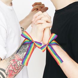 DHL Rainbow Flag Streamer LGBT Transgender Gay Bandage Headband Parade Party Party Decoration Long Ribbon