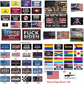 Envío de DHL 280 diseños Direct Factory Rainbow LGB Flag 3x5 Ft 90X150 Cm Lets Go Brandon Save America Again Trump Flag For 2024 President Election U.S. alférez GJ0613