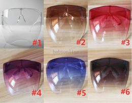 DHL-schip Clear Protective Face Shield Glazen bril Safety Waterproof glazen anti-spray masker beschermende goggle glazen zonnebril