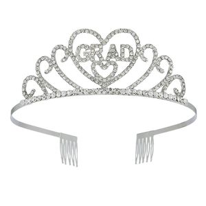 DHL Ship European and American Fashion Headbands Alloy Crystal Graduation Crown Hair Hoop Gradation Party Headwear Crown Accessoires Groothandel