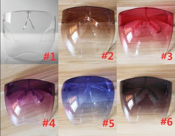 DHL Ship Women's Protective Face Shield Lunettes Lunettes de sécurité Lunettes étanches Anti-spray Mask Lunettes de protection Lunettes de soleil en verre