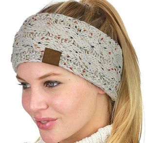 DHL verzending 21 kleuren gebreide haakhoofdband dames winter sporthoofdwikkeling tulband hoofdband oorwarmer beanie cap9254595