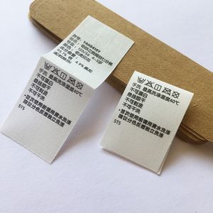 Étiquettes en tissu 1000 pièces étiquettes de vêtements personnalisées notions étiquette en coton mélangé polyester pour vêtements