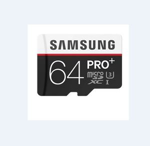 Expédition DHL 32 Go / 64 Go / 128 Go / 256 Go Haute qualité Capacité réelle Samsung PRO + carte micro sd C10 / 4K HD caméra Cartes TF / carte mémoire pour smartphone 90 Mo / S