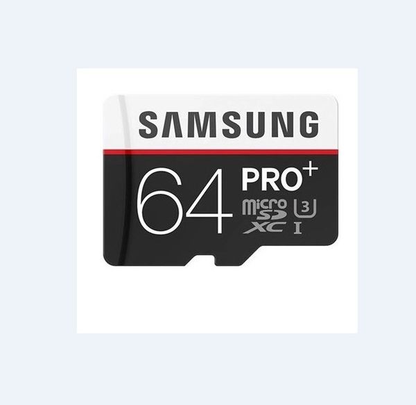 Expédition DHL 32 Go / 64 Go / 128 Go / 256 Go Haute qualité Capacité réelle Samsung PRO + carte micro sd C10 / 4K HD caméra Cartes TF / carte mémoire pour smartphone 90 Mo / S