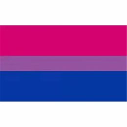 DHL verzending biseksuele trots 90x150cm roze blauw regenboog Home Decor Gay Friendly LGBT Flag Banners 3x5 voet 0423