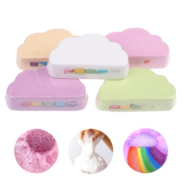 Arco Iris jabón nube sal de baño hidratante exfoliante Multicolor para baños de bebé bombas de piel limpieza de burbujas corporales