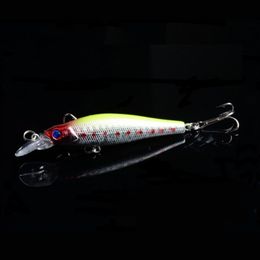 DHL -levering Minnow Vist Lures Bass CrankBait Hooks Tackle Crank Baits 3D Eye Fishing Lure Opp Tas 8,4 g 8,5 cm