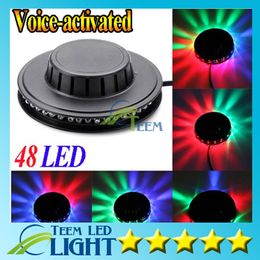 DHL verzending Sunning Light RGB Verlichting 48LEDS Full Color LED Crystal Stage Light Auto Rotating Stage Effect DJ Lamp Mini Stage Gloeilamp