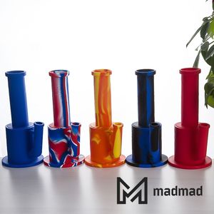 DHL Silicone Food Grade Rook Bong 9.8 inches met Down Stem en Glass Bowl Draagbare Handleiding DAB Oliereiliging