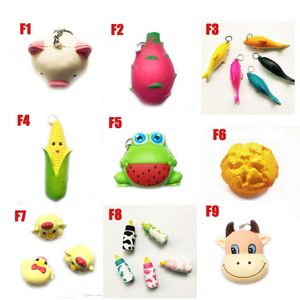 DHL Squishy Toy Frog Cake Animal Chicken Dolphin Corn Squishoes Slow Rising 10 cm 11 cm 12 cm 15 cm zachte knijp leuke gift stress kinderspeelgoed