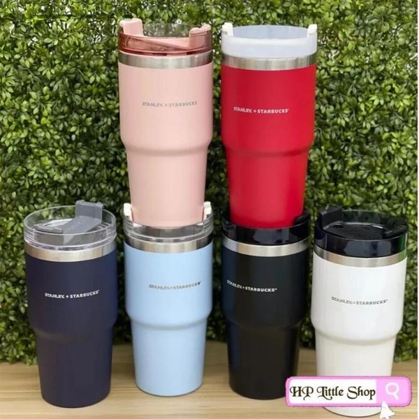 DHL Starbucks et Stanley mug co-marqué 20 oz gobelet en acier inoxydable paille monté sur véhicule américain tasse grande capacité bureau cu284C