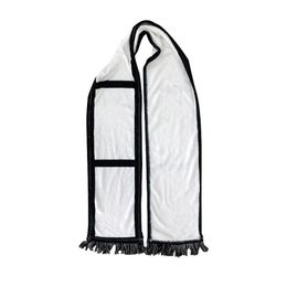 DHL sublimatie sjaals dubbelzijdige sjaal voor sublimatie thermische overdracht handdoekgroothandel sublimatie spaties sjaal met kwastjes ee