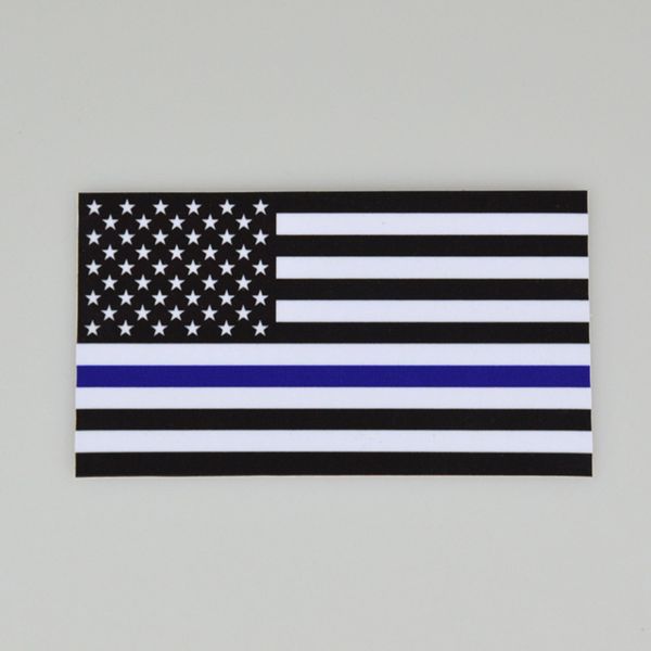 Dhl Thin Blue Black Line USA Decal Sticker Sticker For Cars Trucks Computer 6.5 * 11,5 cm US Flag Decal Decal Window Sticker Styling