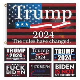 DHL Trump Biden Vlag 90 * 150 cm Amerikaanse presidentsverkiezing Polyester Pongee Materiaal 19 Stijl