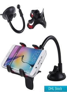 Dhl Universal Car Phone Mount Mount Brack Blamp avec porte-° de téléphone portable à double clip fort pour 8 x 7 Samsung S81980552