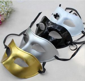 DHL Venetiaanse maskerademaskers voor Halloween gemaskerde ballen Mardi Gras Prom Dancing Party half oog goud zilver Maskers voor mannen1565238