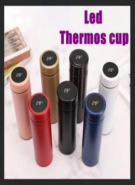 Dhl Water Bottle Kettle Thermo Cup avec écran d'écran d'écran d'écran cadeau Cup de tasse intelligente Affichage de température à vide acier inoxydable2022287