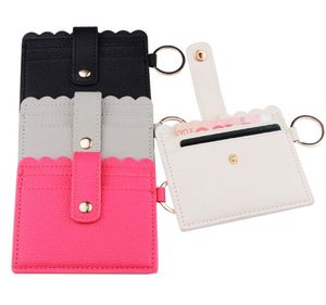 DHL100pcs porte-cartes portefeuille femmes Snape impression clé pochette femmes porte-carte sacs à main en cuir moraillon titulaires